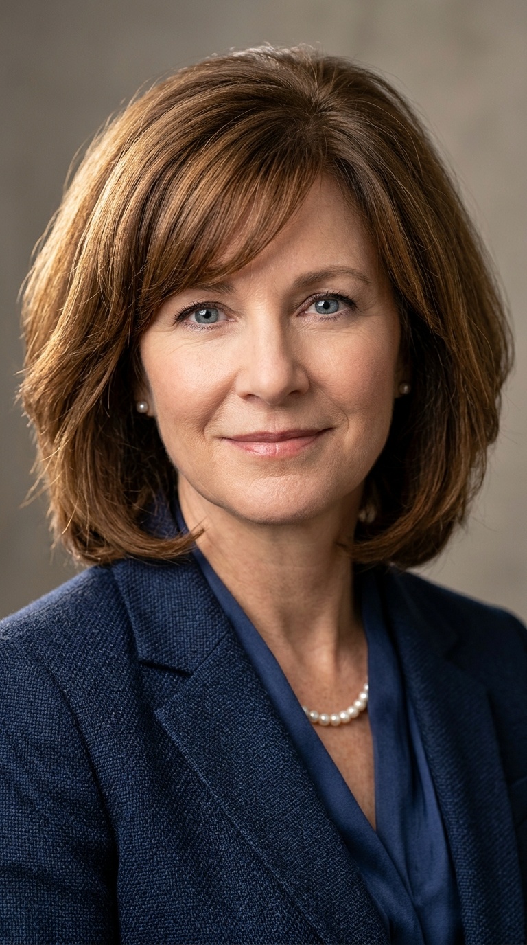 Voluminous Bob with Side-Swept Bangs