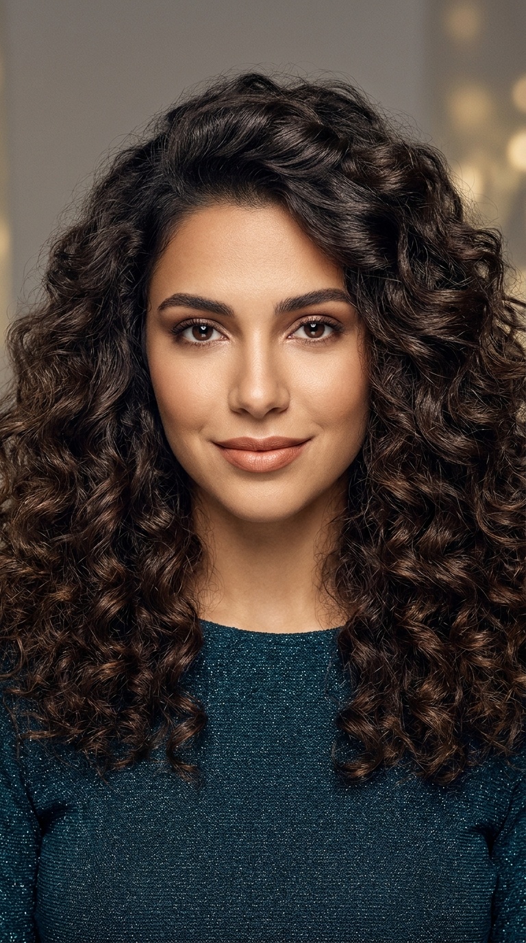 Voluminous Brushed-Out Curls