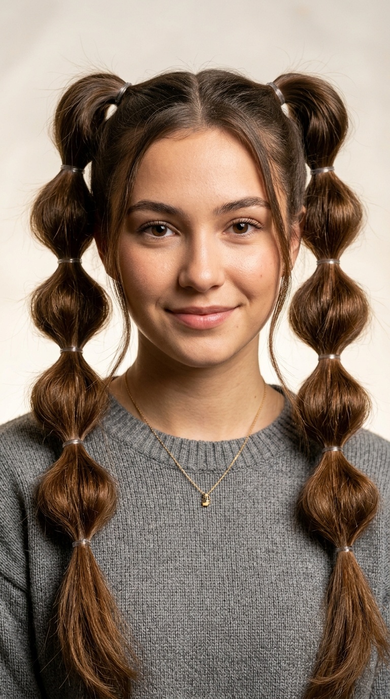 Voluminous Bubble Pigtails