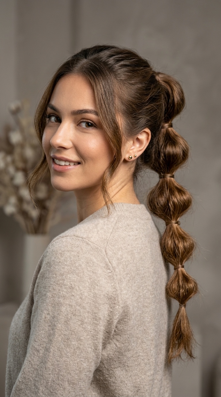 Voluminous Bubble Ponytail