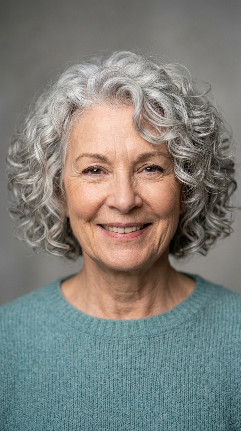 Voluminous Chin-Length Curls