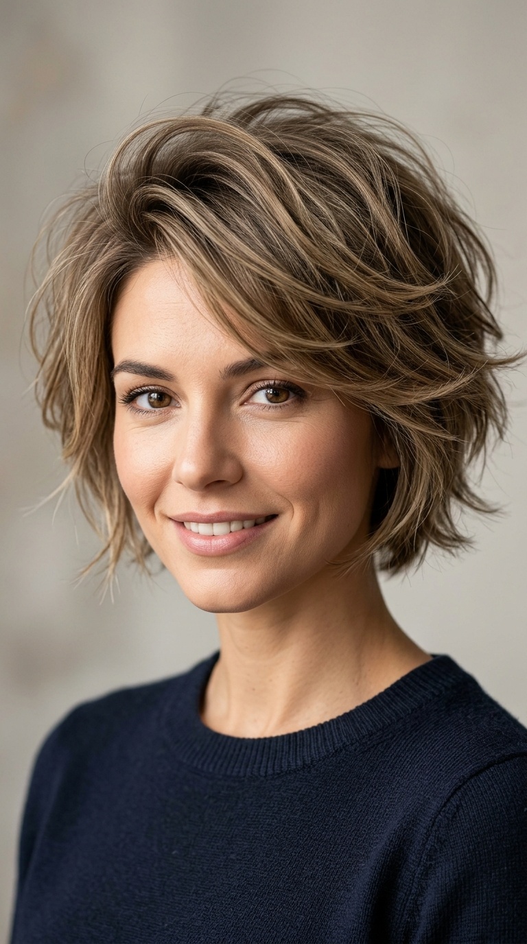Voluminous Crown Layered Bob