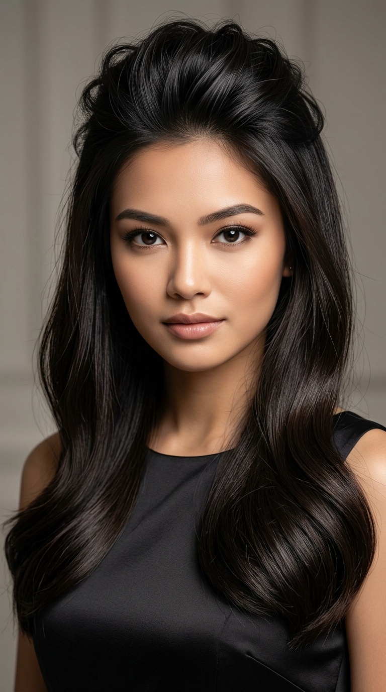 Voluminous Crown with Sleek Ends