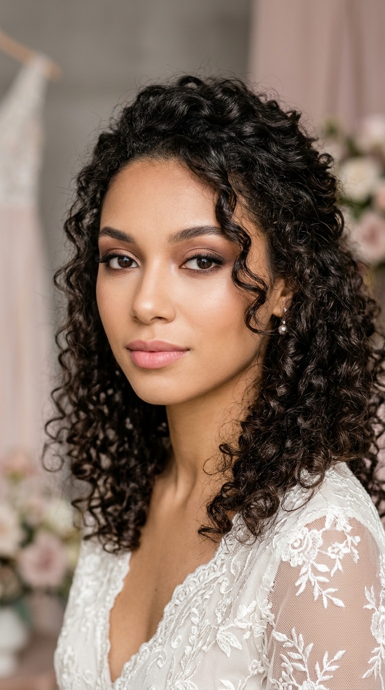 Voluminous Curls and Soft Smokey Eyes