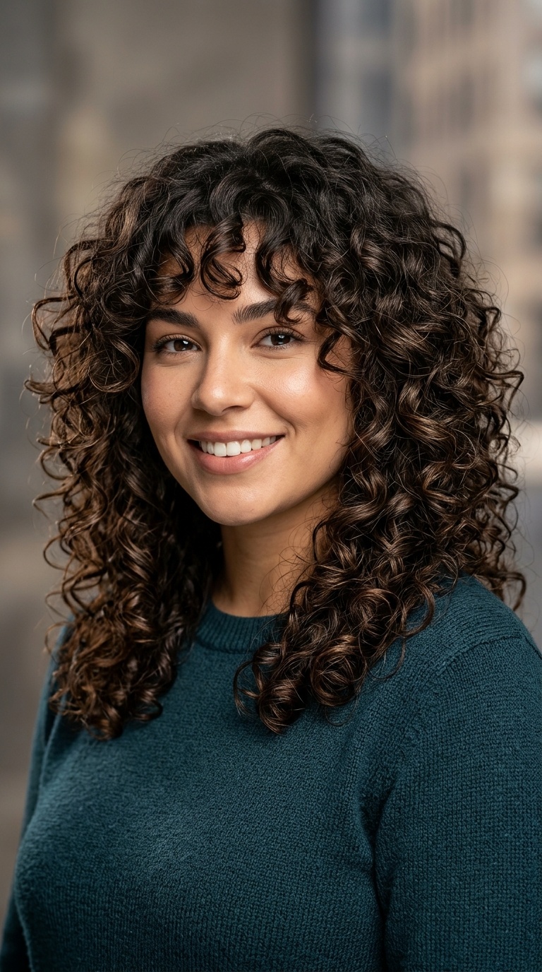 Voluminous Curls with Internal Layers
