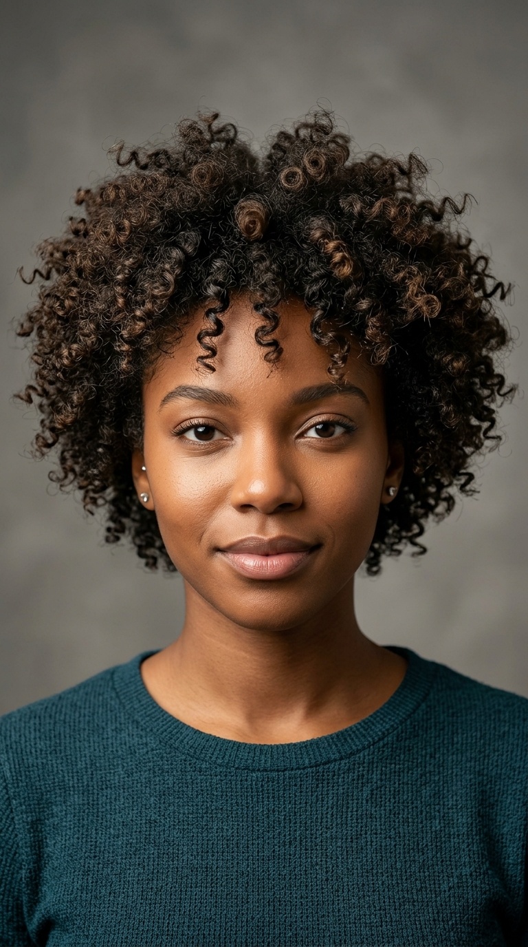 Voluminous Curls with Jagged Ends