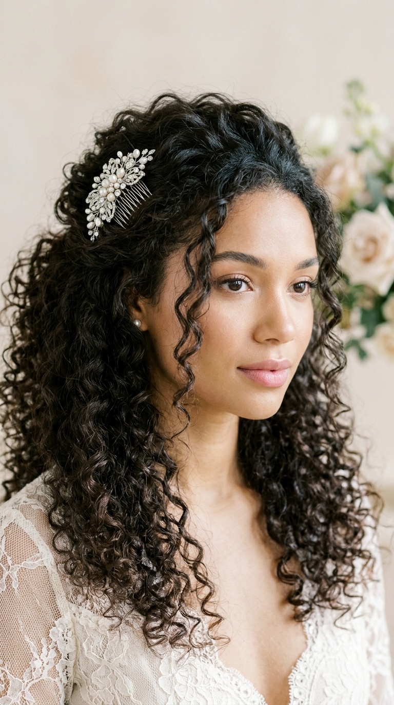 Voluminous Curls with Statement Comb