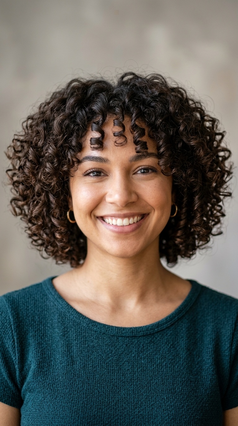 Voluminous Curly Bob