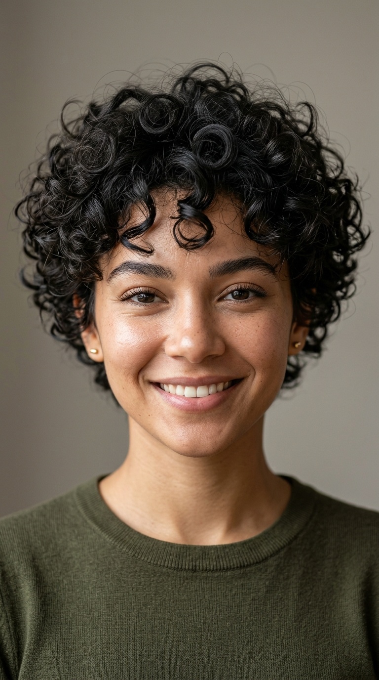 Voluminous Curly Pixie