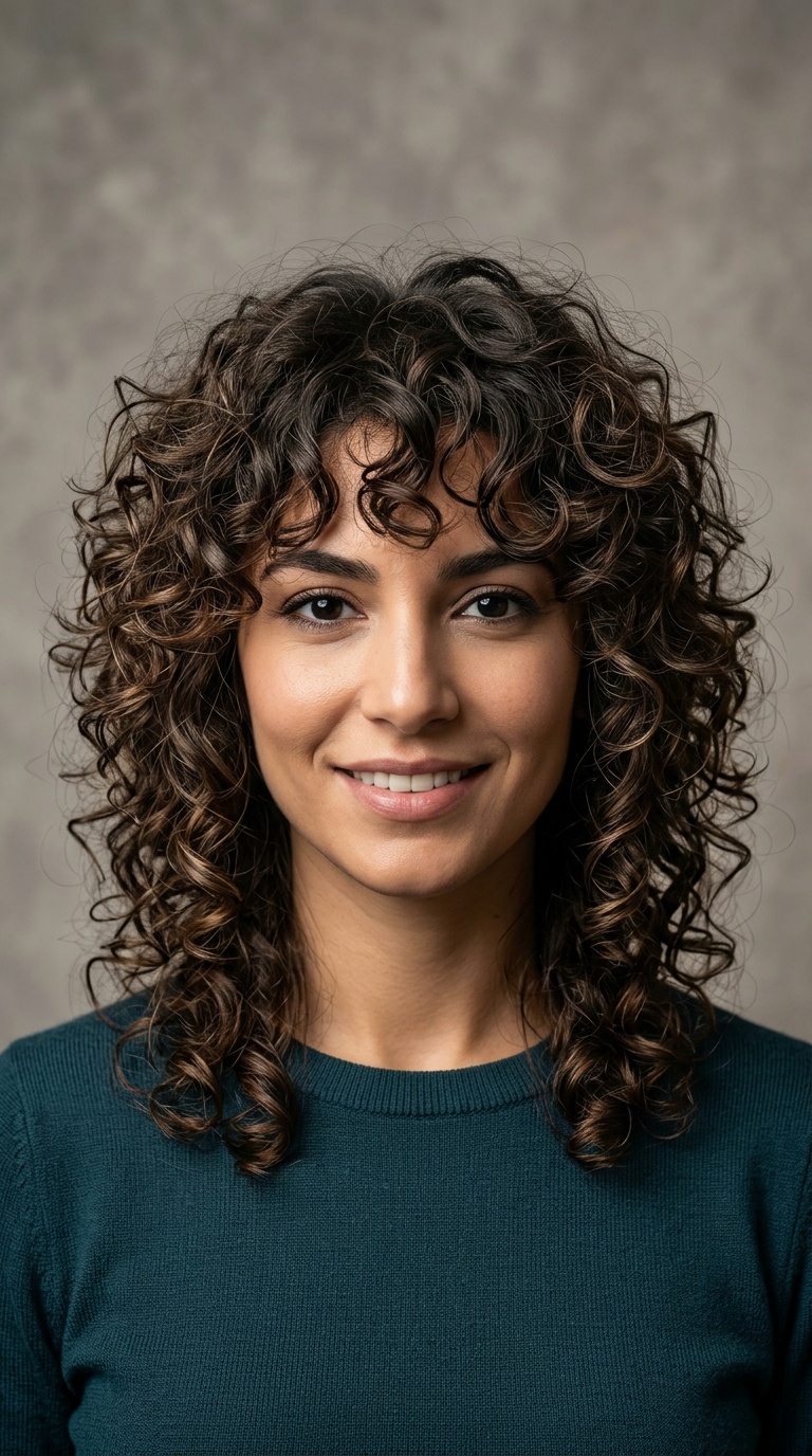 Voluminous Curly Shag