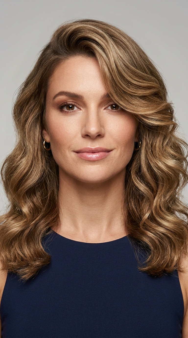Voluminous Deep Side Part