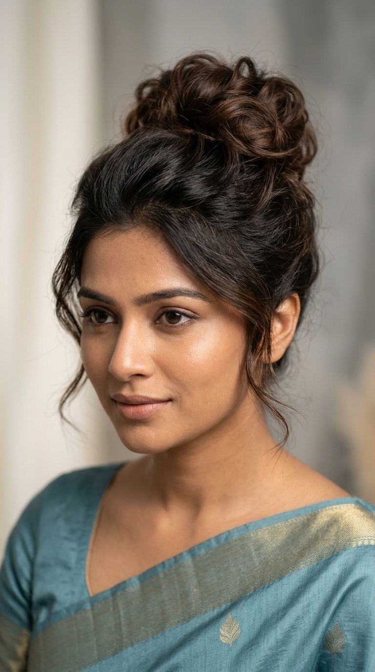 Voluminous Donut-Base Messy Bun