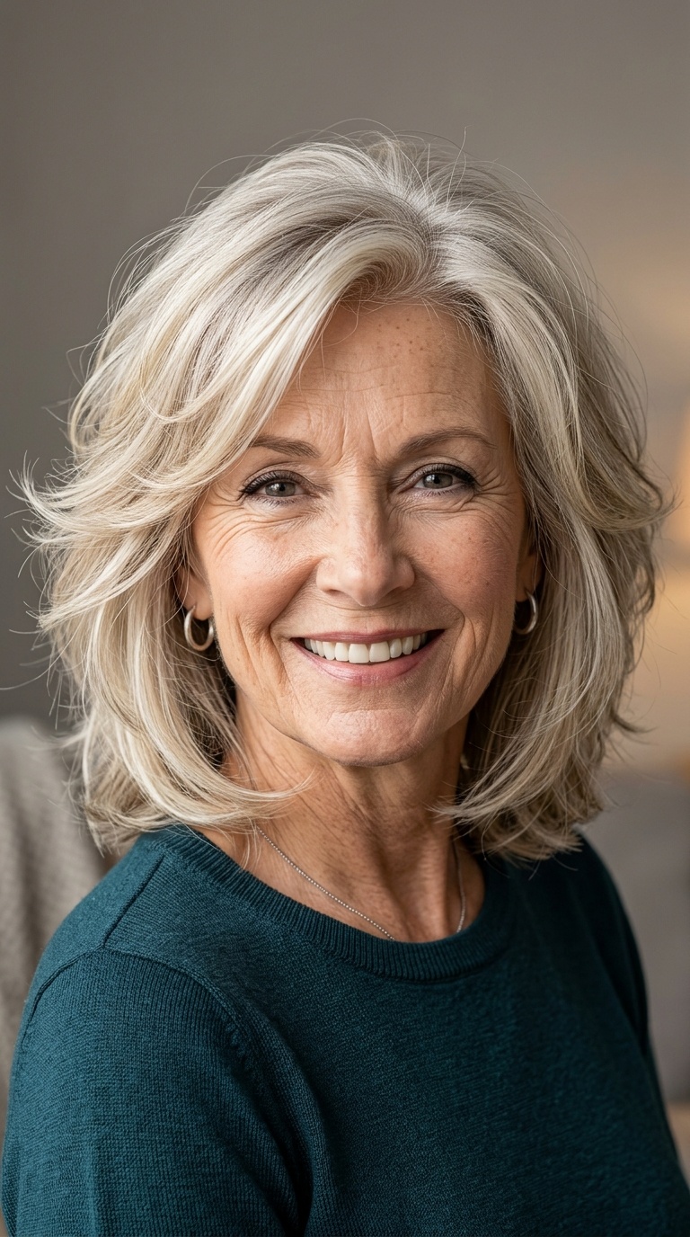 Voluminous Feathered Lob (Long Bob)