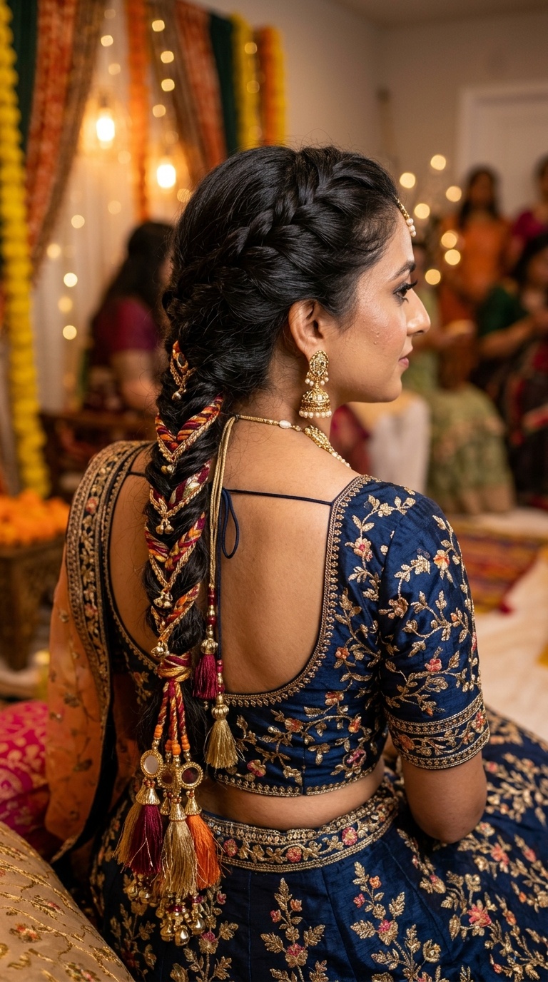 Voluminous Fishtail Braid with Parandi