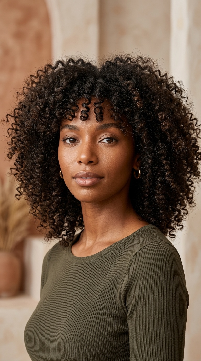 Voluminous Fringe and Curls