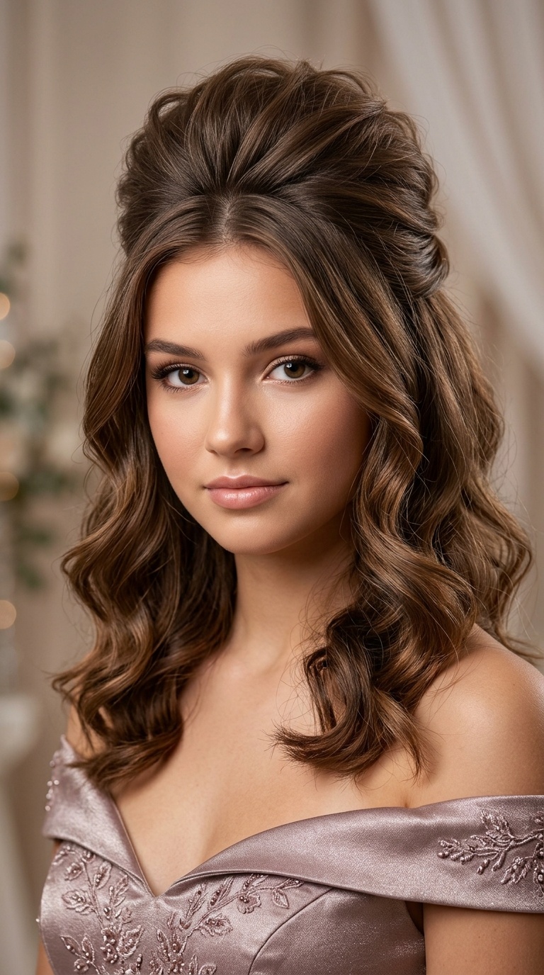 Voluminous Half-Up Bouffant