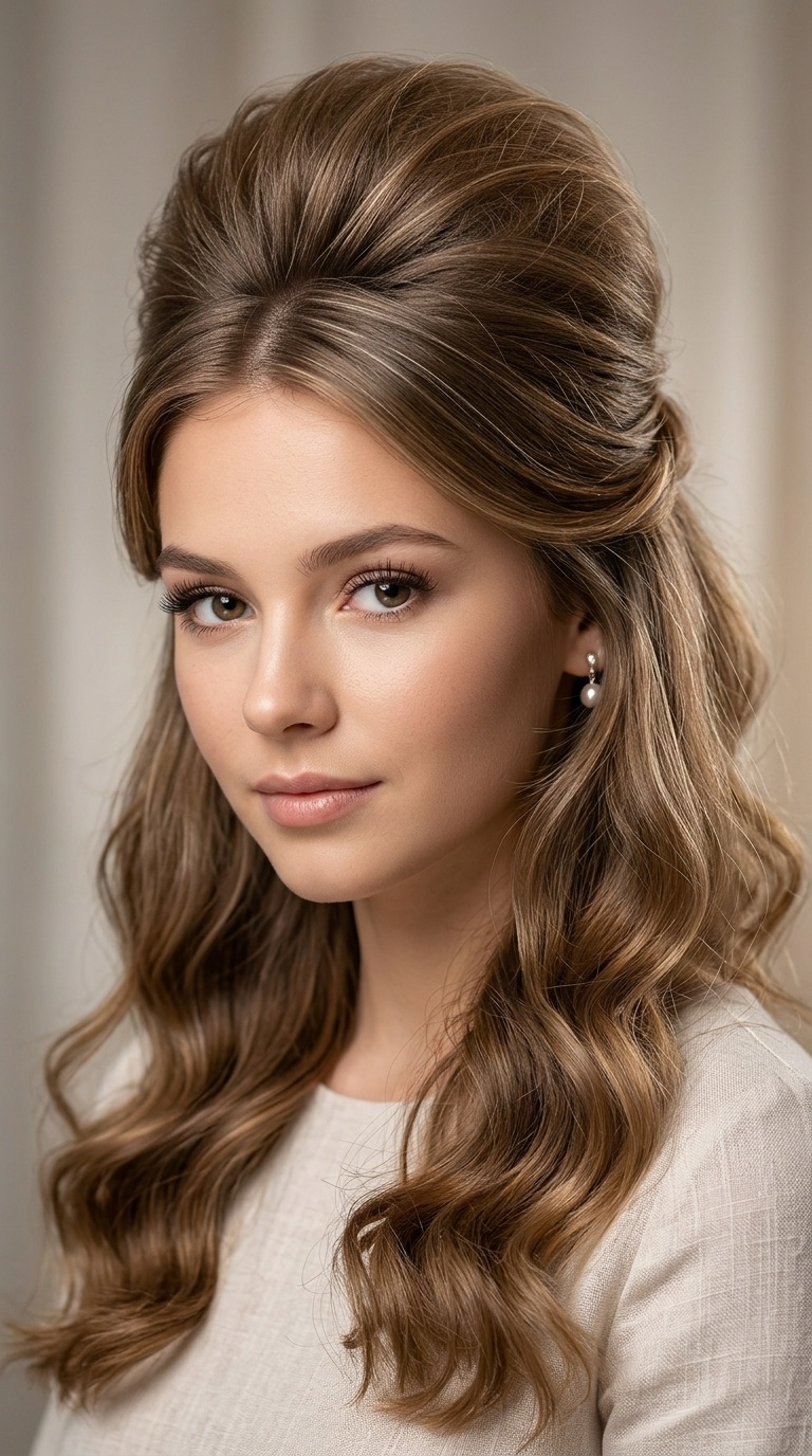 Voluminous Half-Up Bouffant