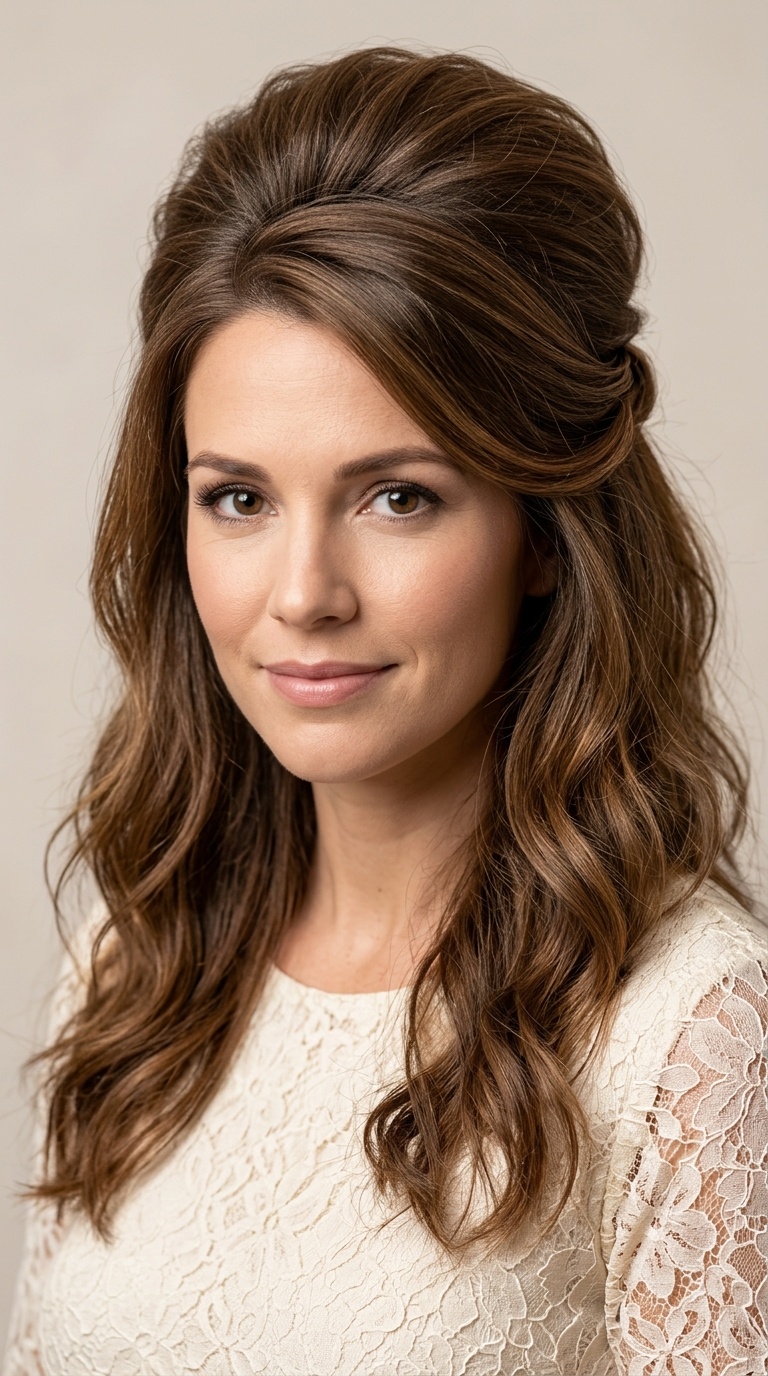 Voluminous Half-Up Bouffant