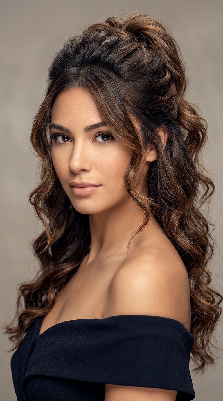 Voluminous Half-Up, Half-Down