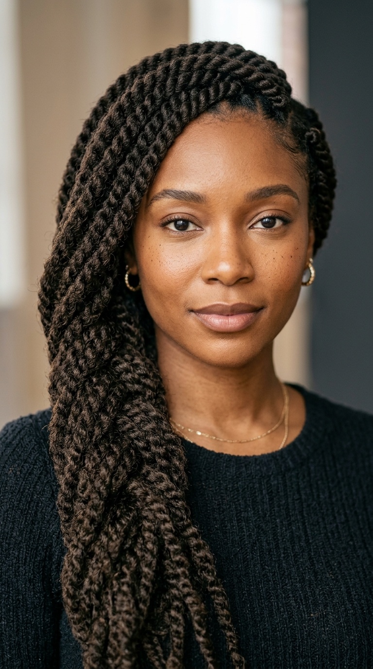 Voluminous Marley Side Braid