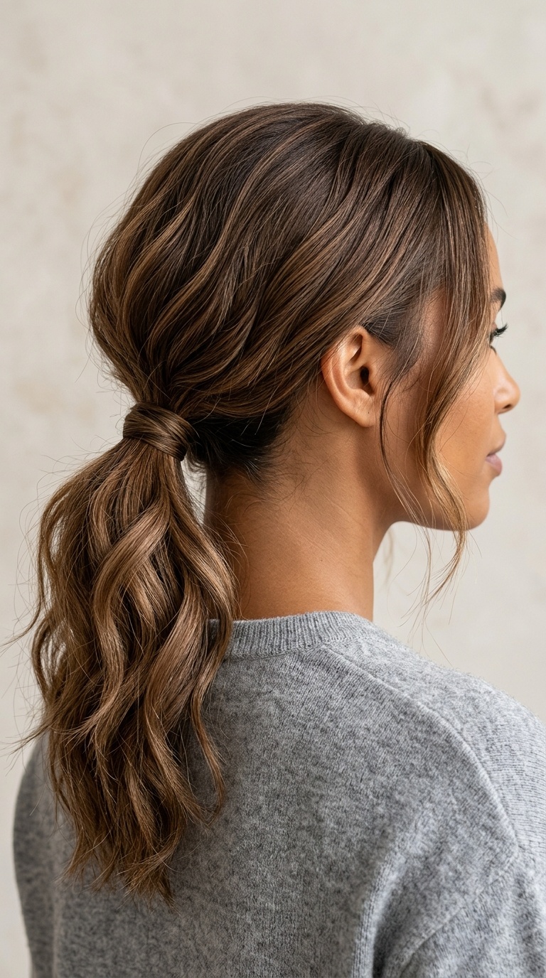 Voluminous Nape Ponytail