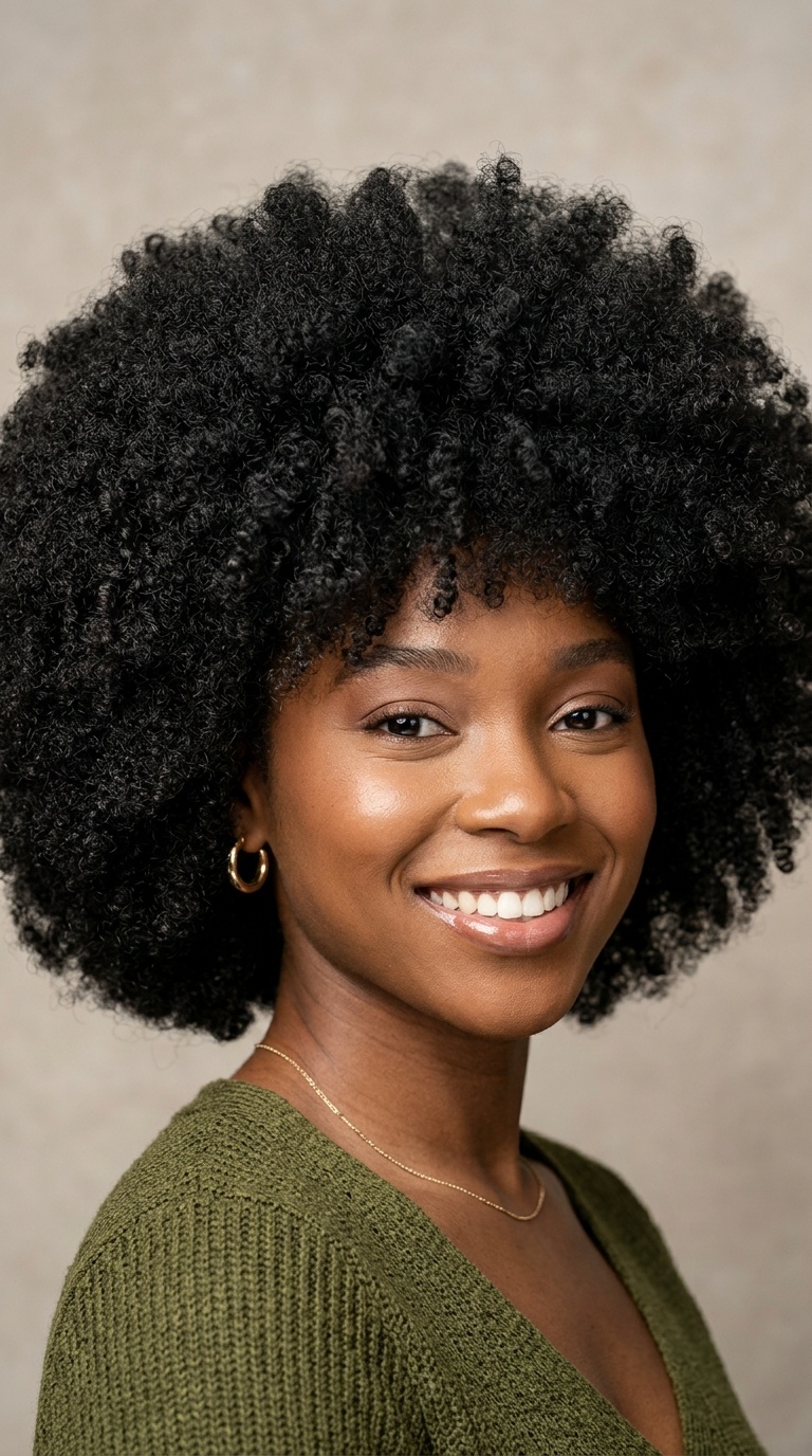 Voluminous Natural Afro