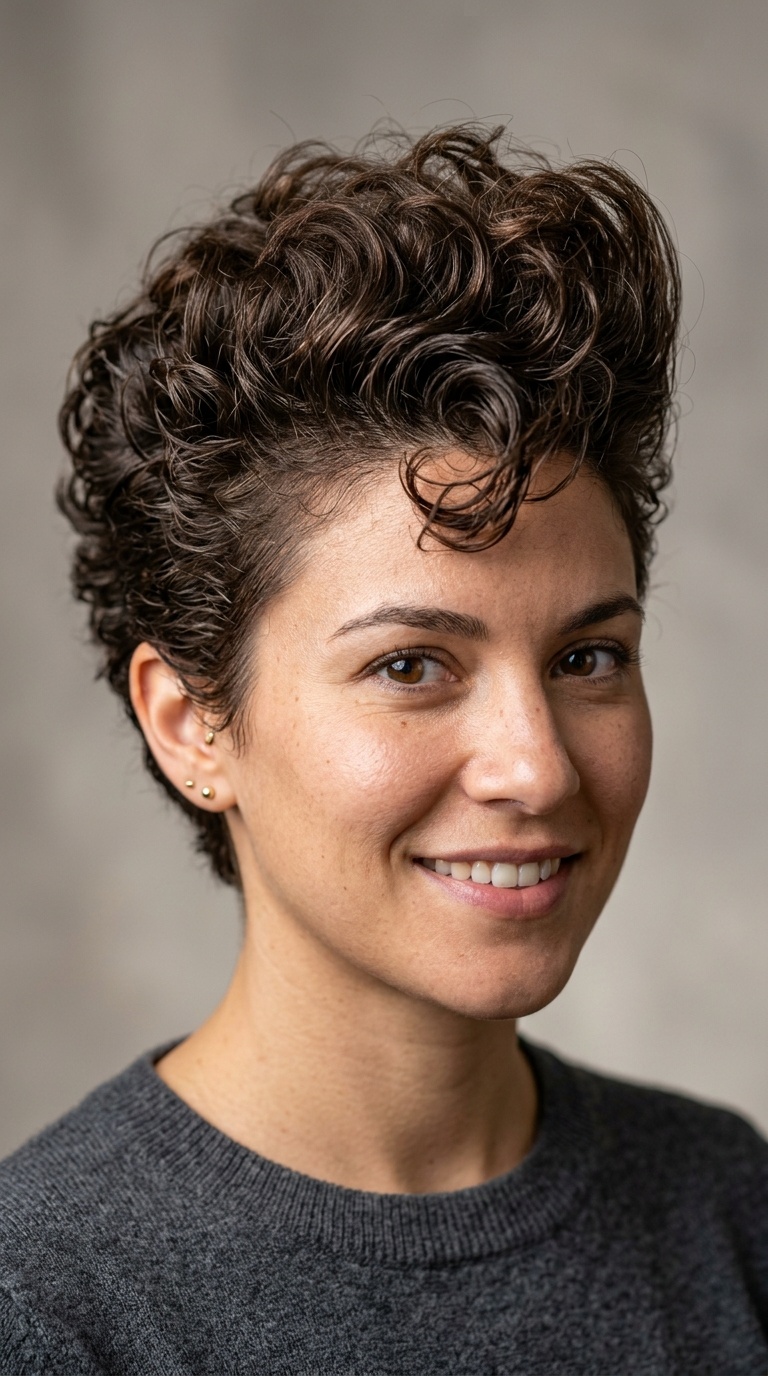 Voluminous Permed Pompadour