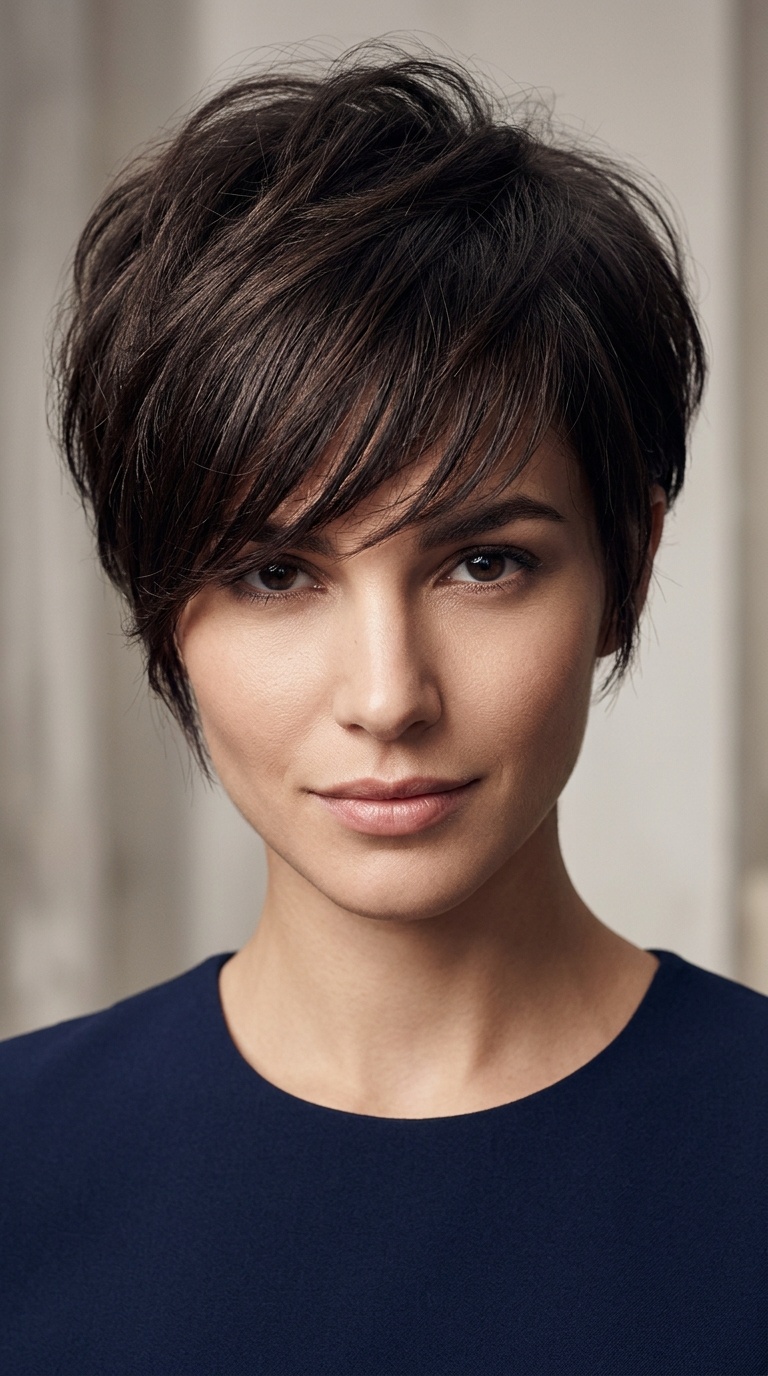 Voluminous Pixie with Long Fringe