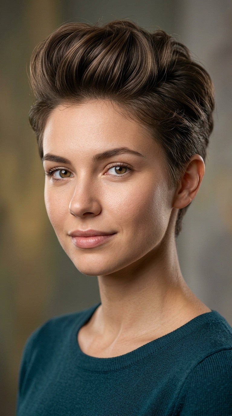 Voluminous Pixie with Pompadour