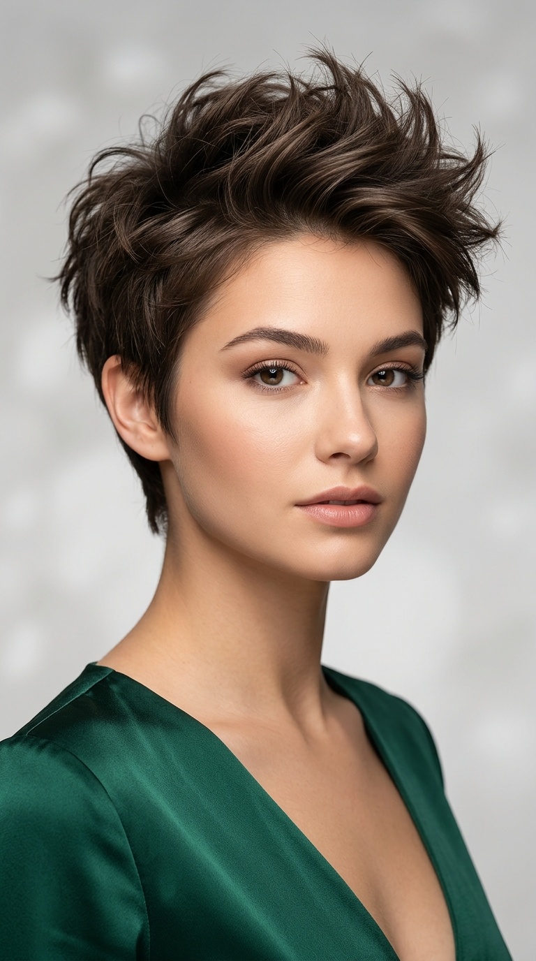 Voluminous Pixie with Textured Spikes