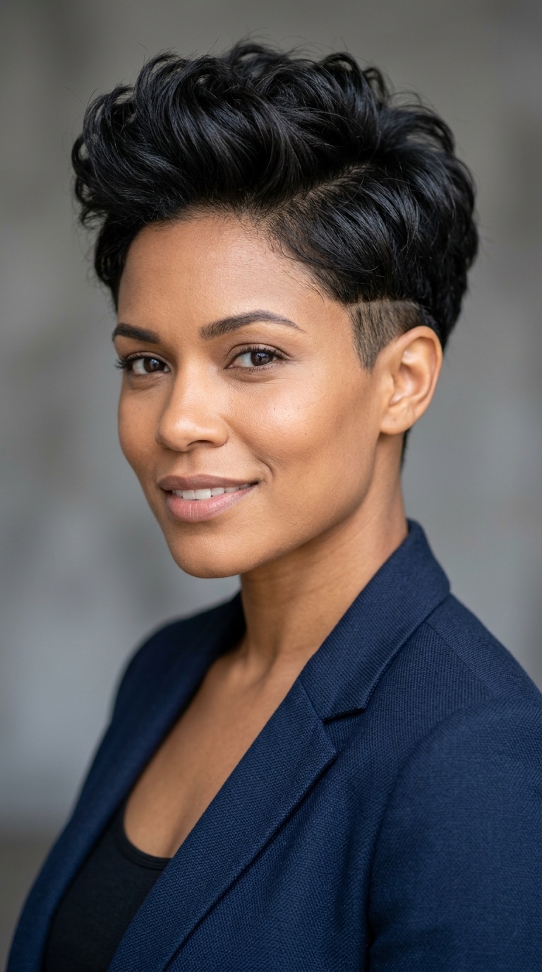Voluminous Pixie with Undercut
