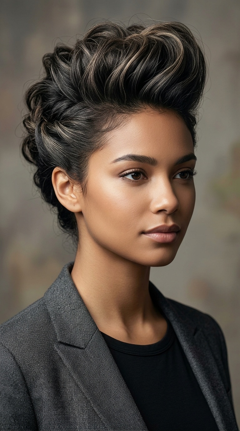 Voluminous Pompadour Twist