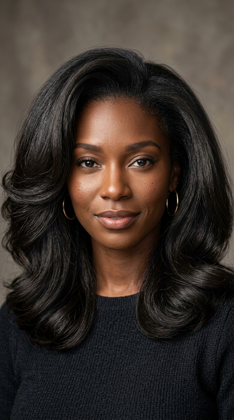 Voluminous Pressed Blowout Look