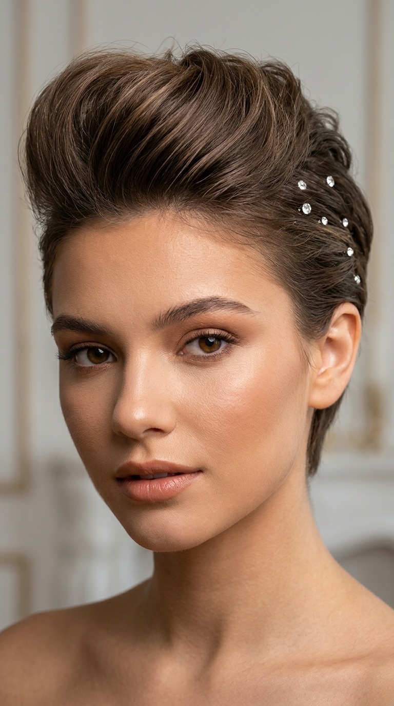 Voluminous Quiff with Hidden Pins