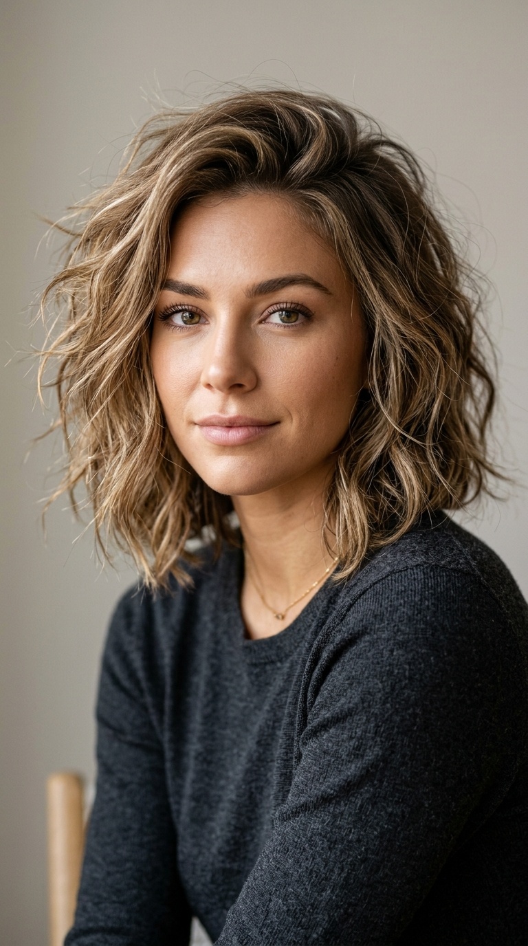 Voluminous Scruffy Bob