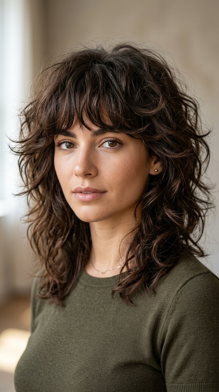 Voluminous Shag with Bangs