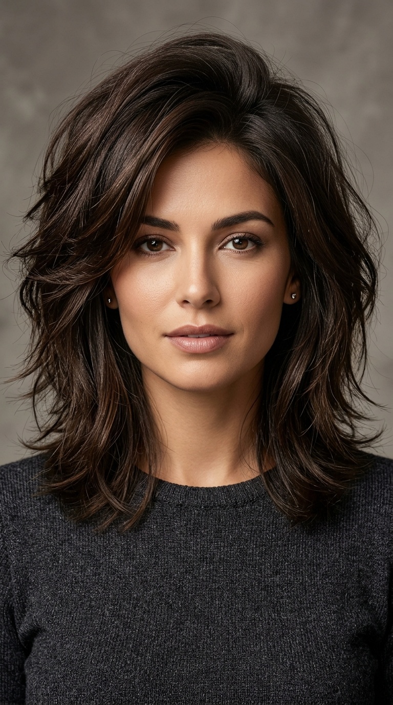 Voluminous Shoulder-Length Shag