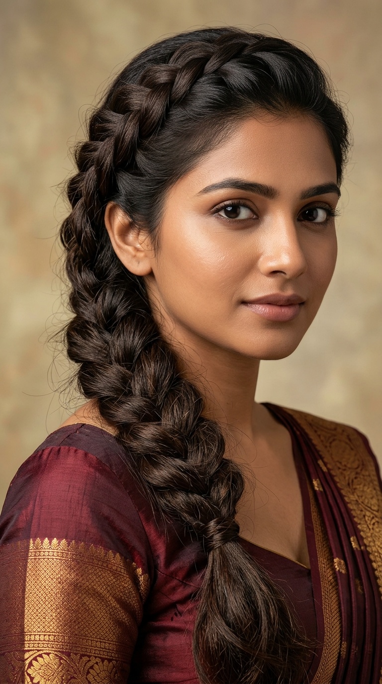 Voluminous Side Braid