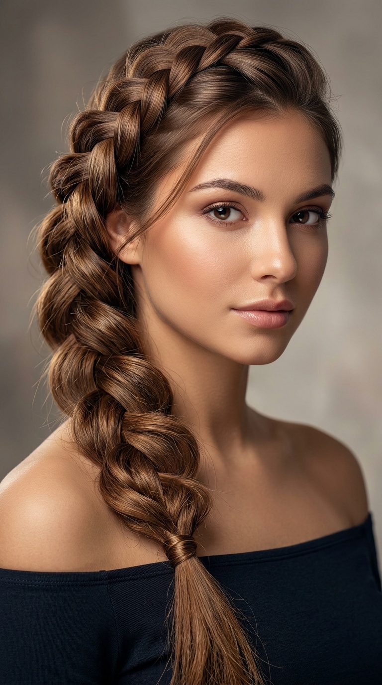Voluminous Side Braid
