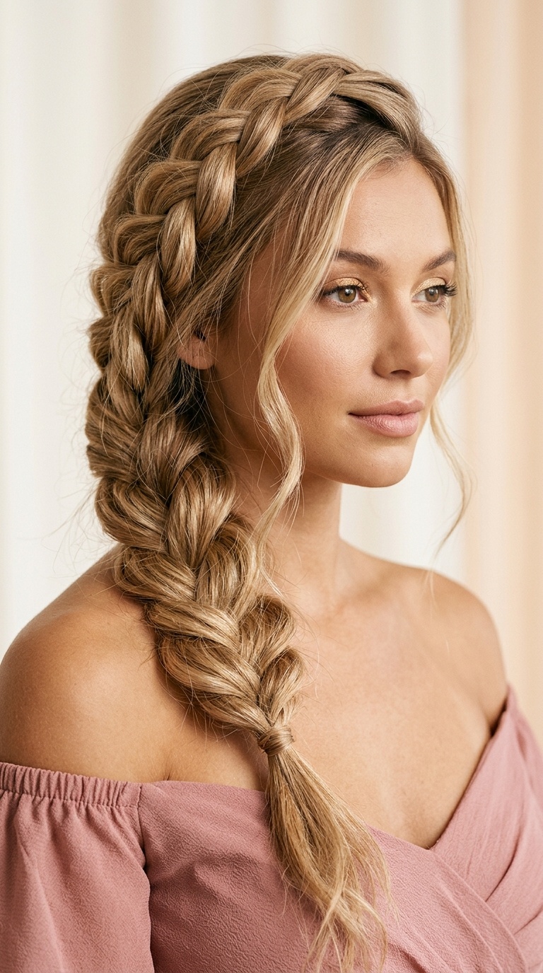 Voluminous Side Braid