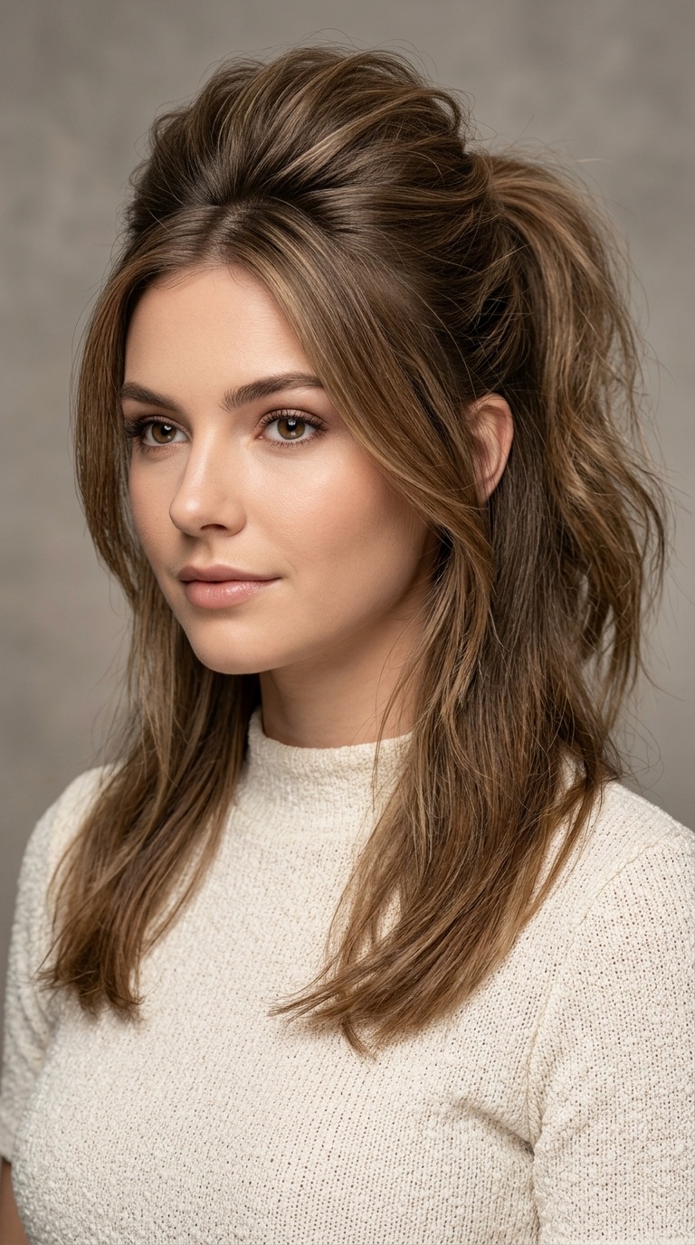 Voluminous Teased Half-Pony