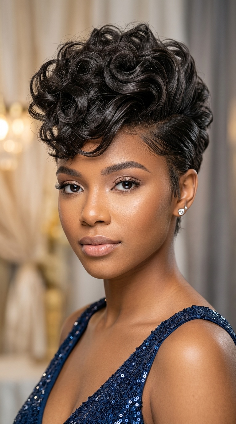 Voluminous Textured Faux Hawk