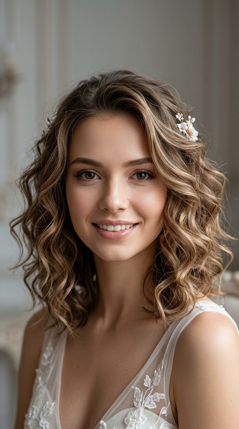 Voluminous Textured Lob with Sea Salt Waves