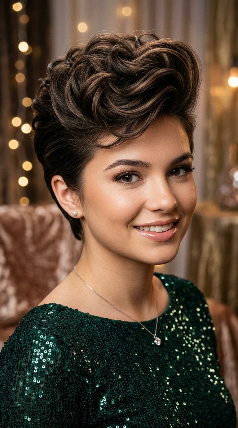 Voluminous Textured Pompadour