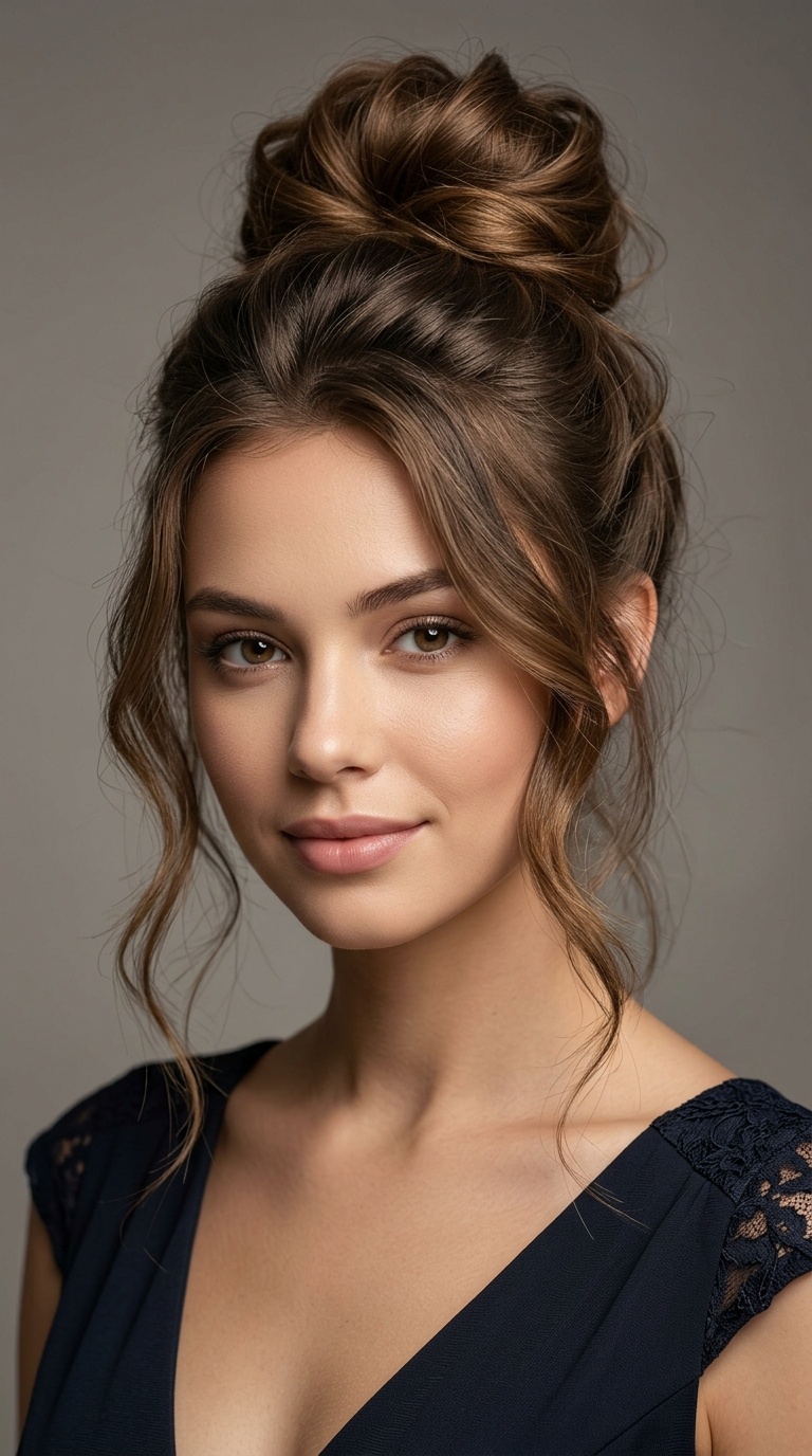 Voluminous Textured Top Knot
