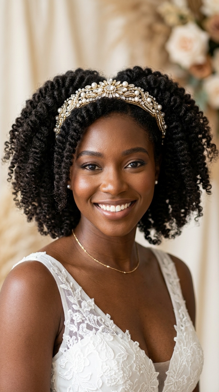 Voluminous Twist-Out with a Statement Headband
