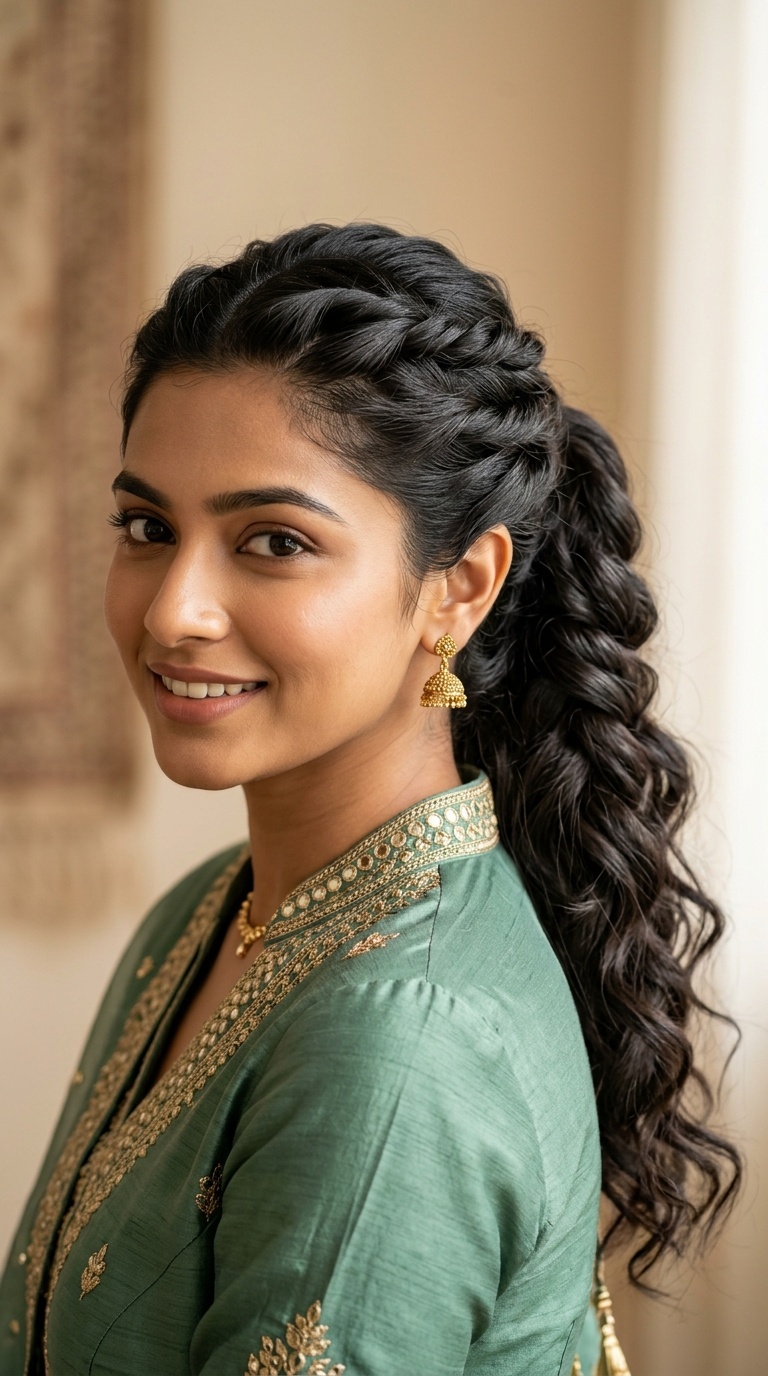 Voluminous Twisted Ponytail