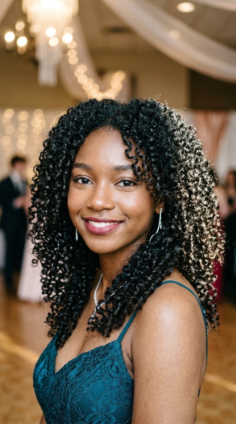 Voluminous Wand Curls on Natural Hair