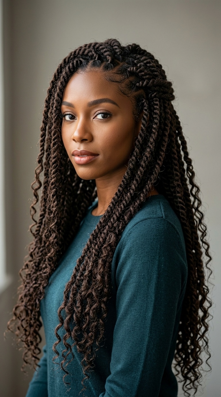 Waist-Length Bohemian Twists