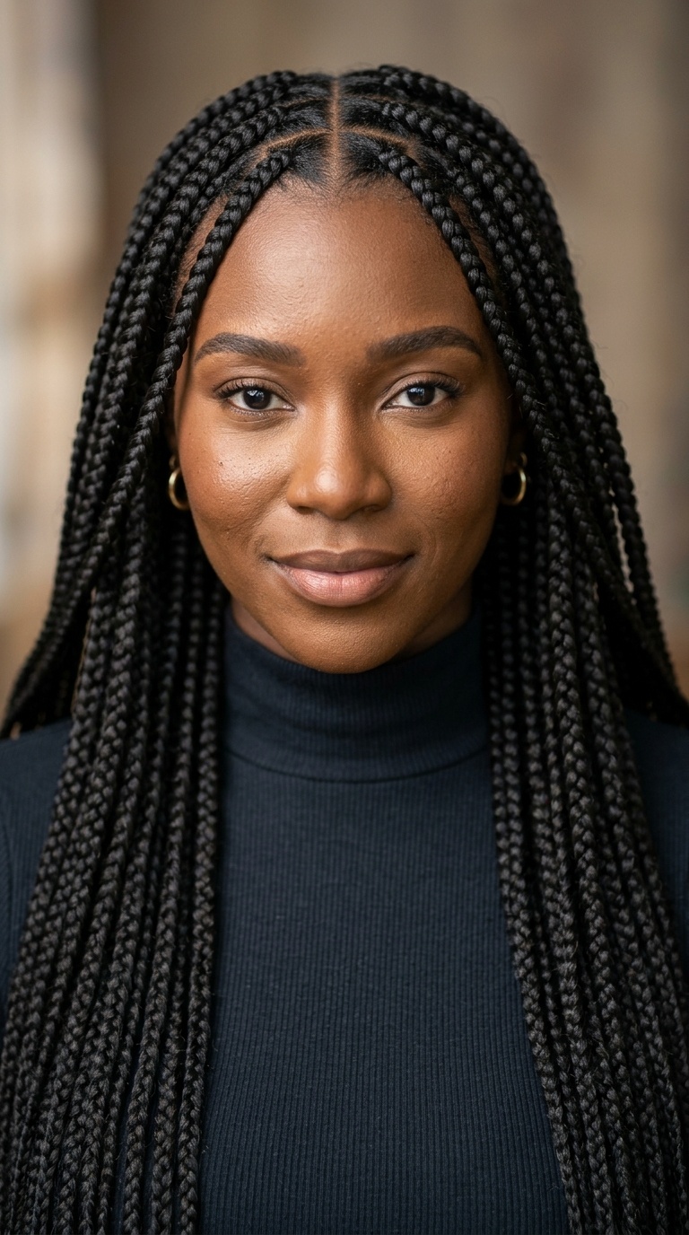 Waist-Length Knotless Box Braids